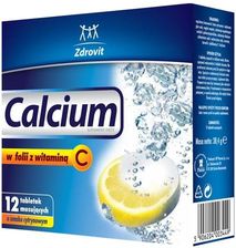 Zdrovit Calcium W Folii Z Wit. C- 12 Tabl. Musujących - Suplementy na alergię