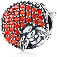 Valerio Rodowany Srebrny Charms Pandora Pszczoła Pszczółka Miód Bee Cyrkonie Srebro 925 Bead166