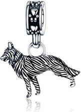 Valerio Rodowany Srebrny Wiszący Charms Pandora Koralik Wilk Wolf Srebro 925 Bead171