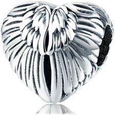 Valerio Rodowany Srebrny Charms Pandora Serce Serduszko Skrzydła Anioła Srebro 925 Bead29
