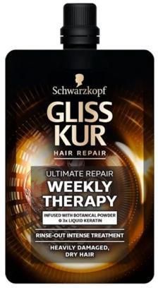 Gliss Kur Ultimate Repair Weekly Therapy Intensywna Odżywka Do Włosów Bardzo Zniszczonych 50 ml