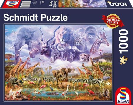Schmidt Spiele Puzzle  Zwierzęta Przy Wodopoju 1000El.