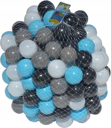 KiddyMoon Kolorowe Plastikowe Piłki Kulki Dla Chłopca 200szt