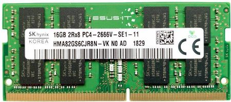 Hynix DDR4 16GB 2666MHz CL19 SO-DIMM (HMA82GS6CJR8N-VK)