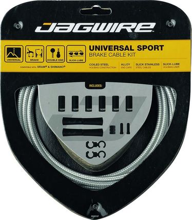 Jagwire Sport Universal Brake Cable Set For Shimano/Sram Sterling Silver 2019 Linki I Osłonki