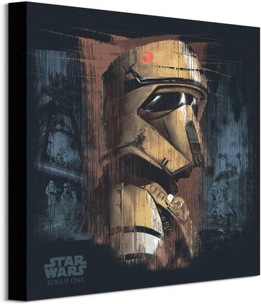 Star Wars Rogue One Scarif Trooper Black Obraz Na Płótnie 40X40 Cm (Wdc95714)