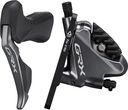 Shimano GRX Di2 ST-RX815/BR-RX810 Dual Control klamkomanetka/hamulec hydrauliczny, 2x11, lewa, Flat Mount, przewód 1000 mm + okładziny L03A