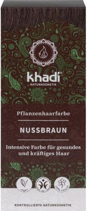 Khadi Natural Hair Color Organiczna ziołowa farba do włosów orzechowy brąz 100G