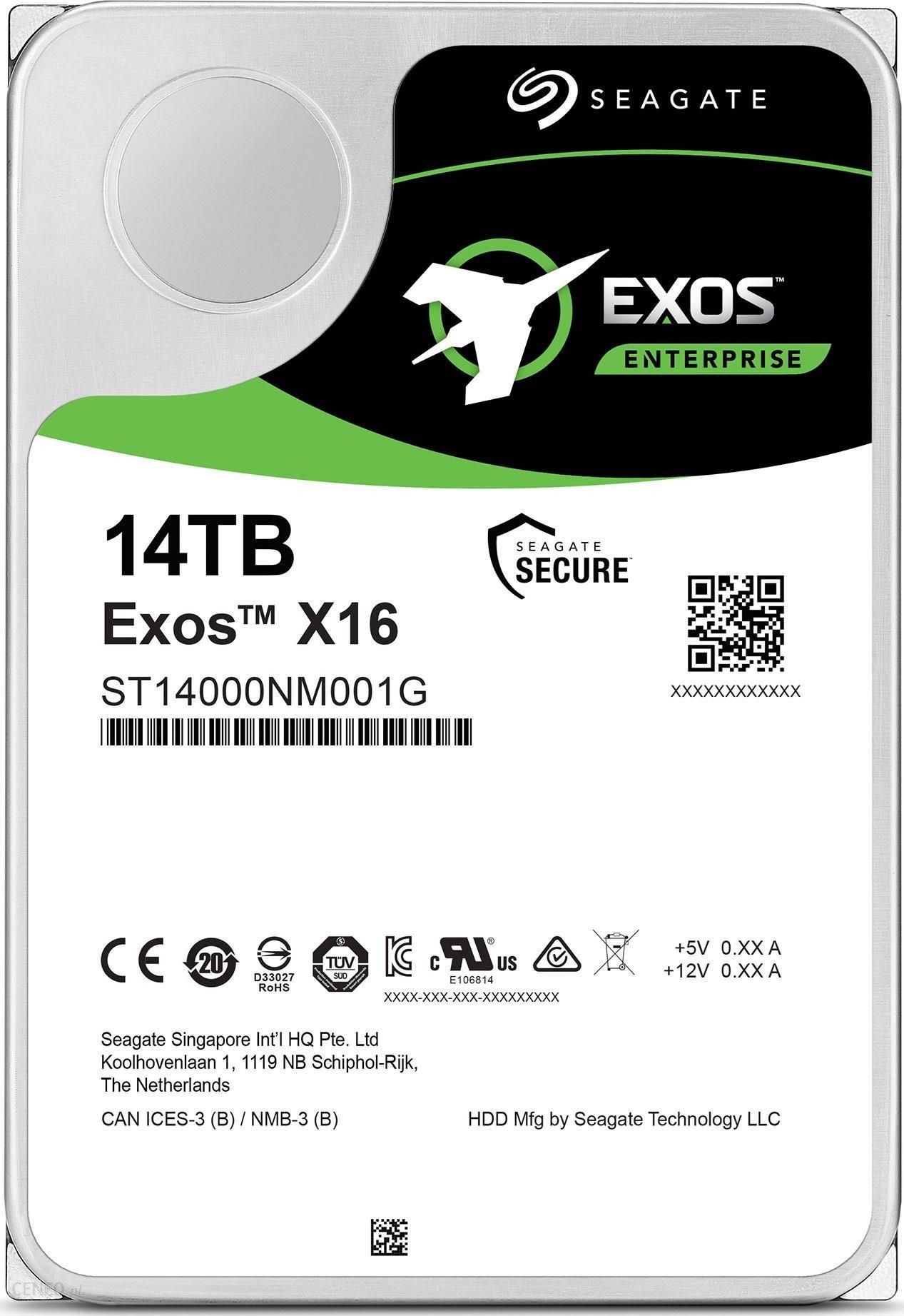 Seagate Exos X16 14TB SATA 6 Gb/s (ST14000NM001G)