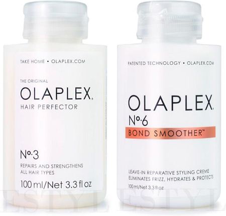 Olaplex Hair Perfector No.3 And Bond Smoother No.6 Zestaw Odbudowujący I Regenerujący Kuracja 100Ml + Krem Stylizujący 100Ml
