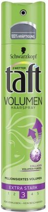 Schwarzkopf Taft Volume 3 Hairspray Lakier Do Włosów Dodający Objętości 250ml