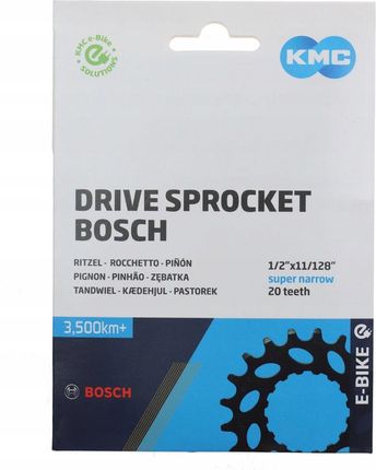 Kmc E-Bike Bosch Sprocket Black 20 Zębów