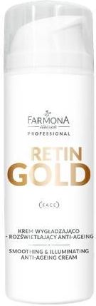 Krem Farmona Retin Gold Smoothing&Illuminating Anti-Ageing Cream Wygładzająco-Rozświetlający Anti-Ageing na dzień i noc 150ml