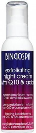 Krem Bingospa Exfoliating Night Cream Złuszczający Z Koenzymem Q10 I Kompleksem Kwasów na noc 135g