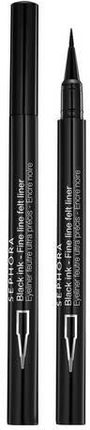 Sephora Collection Wodoodporny eyeliner o ultracienkiej końcówce Black Ink 0,5ml