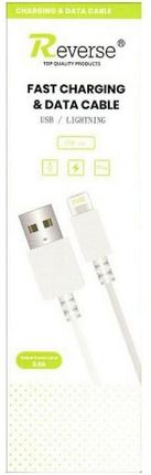 Verna Reverse kabel USB/Lightning 3A 3m Box czarny