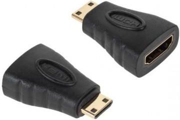 Złącze gniazdo HDMI - wtyk mini HDMI pozłacany ZLA0856