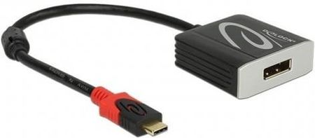 Delock Adapter USB Type-C - DisplayPort M/F (Thunderbolt 3) 4K 60Hz na kablu 20cm czarny