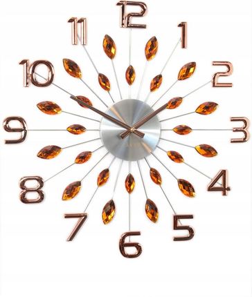 Zegar ścienny Lavvu LCT1192 z kryształkami, średnica 49 cm