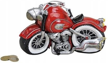 Czerwona Skarbonka Motocykl motor Prezent chłopca