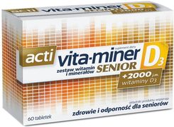 Aflofarm Acti Vita-Miner Senior D3 60tabl - dobre Suplementy dla seniorów