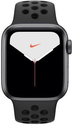 Apple Watch 5 Nike Koperta 44 mm Gwiezdna Szarość z Aluminium z Paskiem  Sportowym Czarny