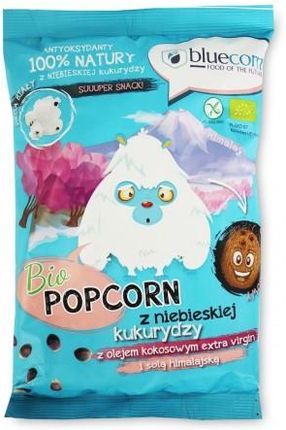 Popcrop Popcorn Z Niebieskiej Kukurydzy Z Olejem Kokosowym I Solą Himalajską Bio 50g