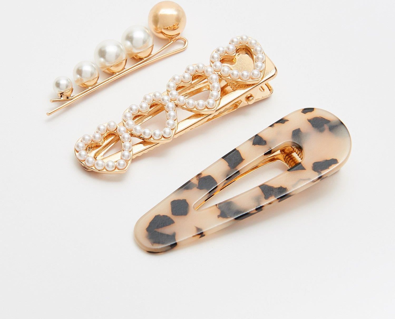 Cropp Ozdobne spinki do włosów Złoty - Opinie i ceny na Ceneo.pl