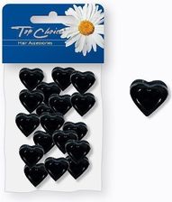 Zdjęcie Top Choice Klamerki Do Włosów Serca Czarne 25228 18Szt - Strzelin