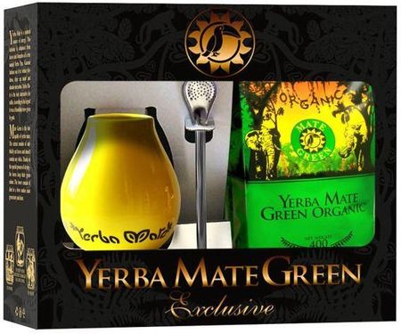 Organic Green Zestaw Yerba Mate Matero Bombilla 850G Bio