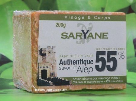 Saryane Naturalne mydło Aleppo 55 % oleju laurowego- 200 g