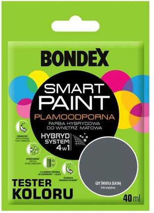 Bondex Tester Smart Paint Plamoodporna Hybrydowa Gdy Światła Zgasną 0,04L