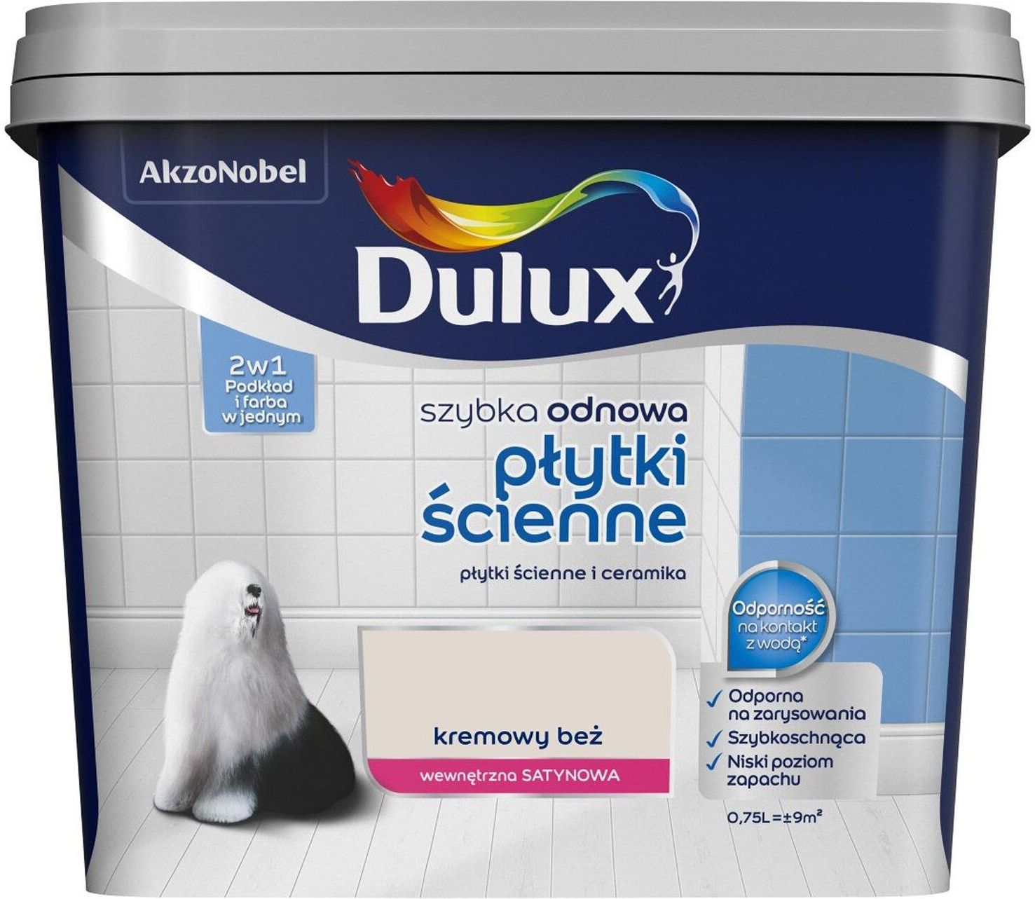 Farba Dulux  Szybka Odnowa Pytki cienne Biay Poysk 