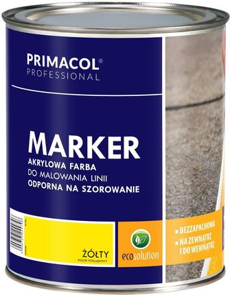 Primacol Marker Akrylowa Farba Do Malowania Linii Żółta 2,5L