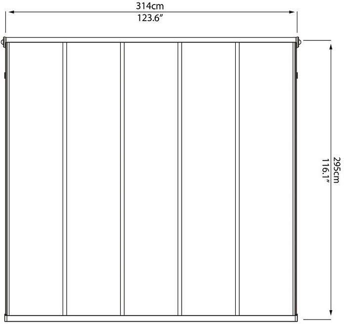 Palram Aluminiowe Zadaszenie Tarasu Sierra 3X3,05m Brązowe (Pal705327)