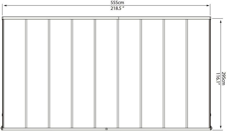 Palram Aluminiowe Zadaszenie Tarasu Sierra 3x5,46m Brązowe (Pal705331) - zdjęcie 5 Palram Aluminiowe Zadaszenie Tarasu Sierra 3x5,46m Brązowe (Pal705331)