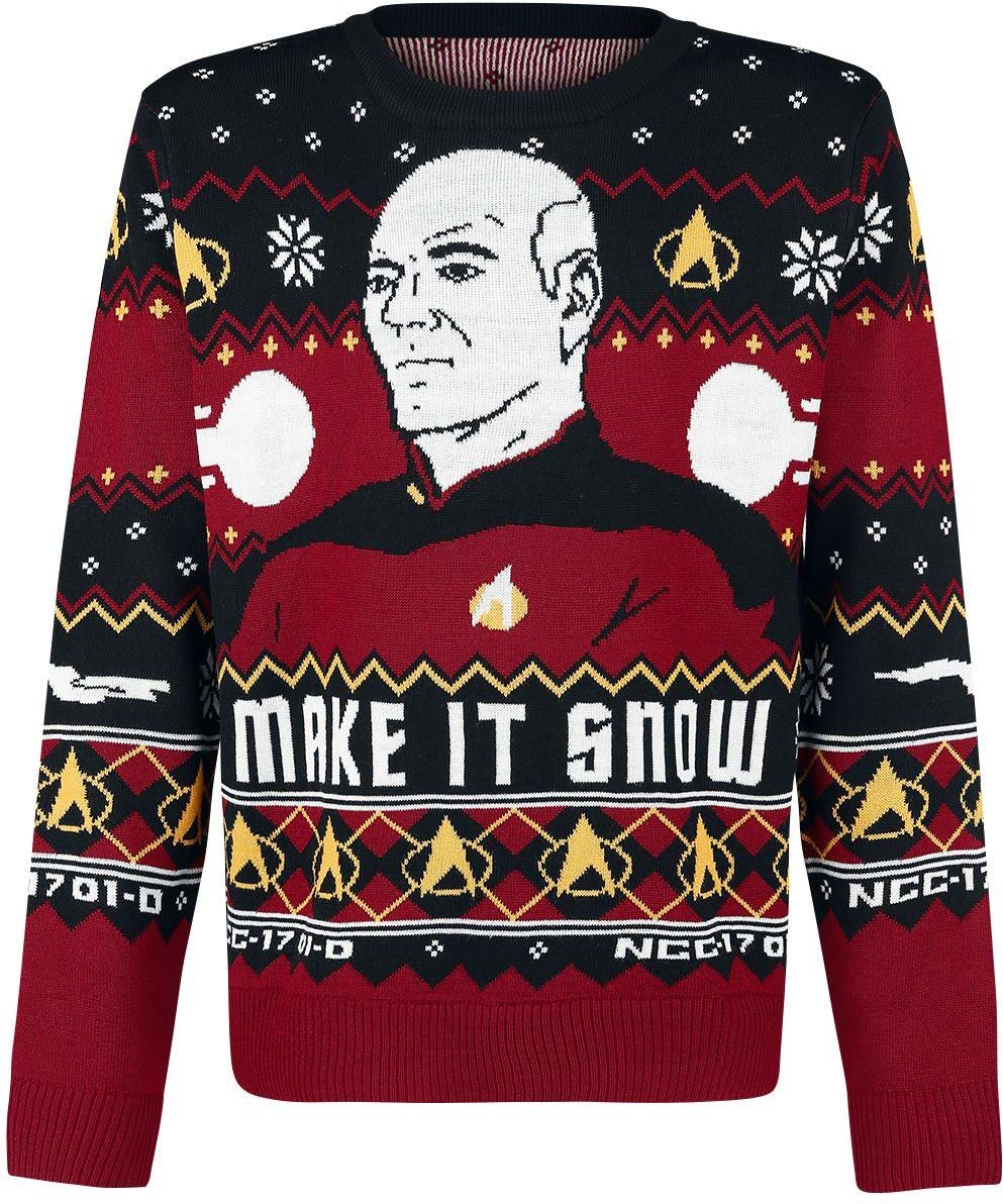 star trek christmas jumper make it snow