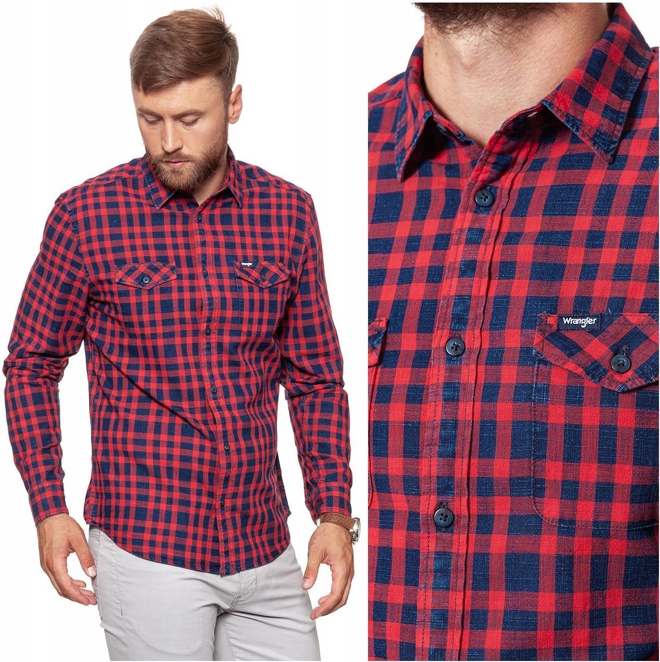 Wrangler Ls 2 Pkt Męska Koszula Materiał Krata XXL Ceny i Wrangler Ls 2 Pkt Męska Koszula Materiał Krata XXL Ceny i
