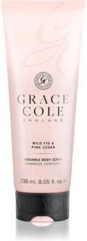Grace Cole Wild Fig&Pink Cedar Cherry Blossom&Peony rozjaśniający peeling do ciała 238 ml
