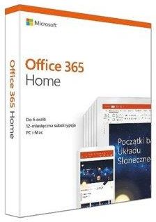 Microsoft Office 365 Home PL Box P4 Subskrypcja 1Rok /do 6Użytkowników / 5Urządzeń Win/Mac 6GQ-01016. Zastępuje P/N: 6GQ-00704