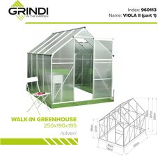 Grindi Szklarnia ogrodowa Viola II 250x190x195 (960113)