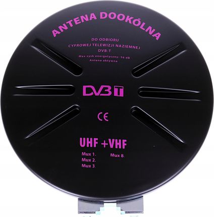 Apico Antena Dookólna Dvbt Czarna Compact Produkt Polski