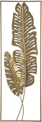 Beliani Nowoczesna dekoracja ścienna metalowa ażurowa liście złota Palladium