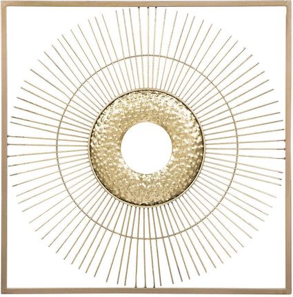 Beliani Dekoracja ścienna w stylu glamour słońce metalowa złota Mercury