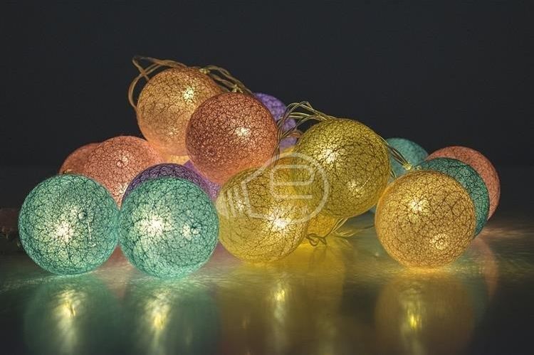 Milagro Kule Led Cotton Balls Łańcuch Girlanda Lampki 20Szt Odcienie Różu Fiolet Łosoś Turkus Ekd2891 Na Baterie 12834 (5902693732891) - zdjęcie 1 Milagro Kule Led Cotton Balls Łańcuch Girlanda Lampki 20Szt Odcienie Różu Fiolet Łosoś Turkus Ekd2891 Na Baterie 12834 (5902693732891)