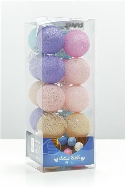 Milagro Kule Led Cotton Balls Łańcuch Girlanda Lampki 20Szt Odcienie Różu Fiolet Łosoś Turkus Ekd2891 Na Baterie 12834 (5902693732891) - zdjęcie 4 Milagro Kule Led Cotton Balls Łańcuch Girlanda Lampki 20Szt Odcienie Różu Fiolet Łosoś Turkus Ekd2891 Na Baterie 12834 (5902693732891)