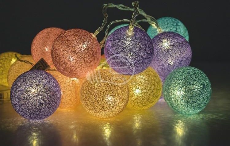Milagro Kule Led Cotton Balls Łańcuch Girlanda Lampki 20Szt Odcienie Różu Fiolet Łosoś Turkus Ekd2891 Na Baterie 12834 (5902693732891) - zdjęcie 5 Milagro Kule Led Cotton Balls Łańcuch Girlanda Lampki 20Szt Odcienie Różu Fiolet Łosoś Turkus Ekd2891 Na Baterie 12834 (5902693732891)