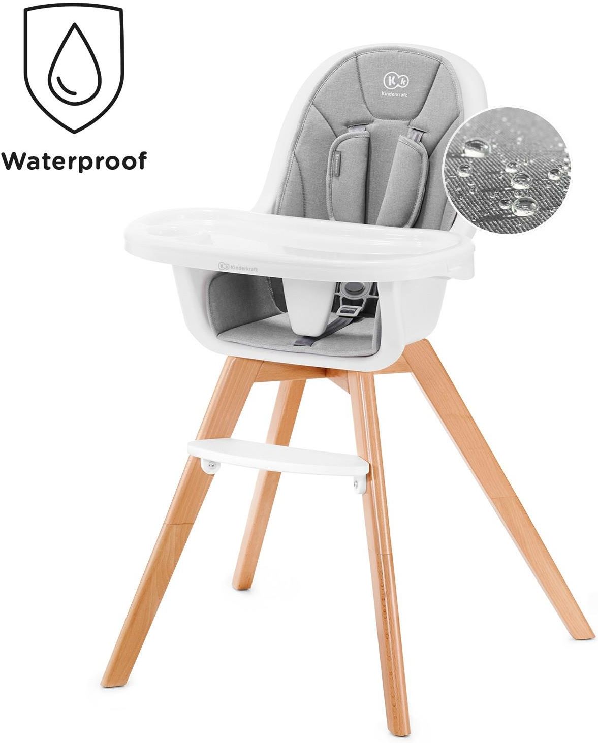 Kinderkraft Krzesełko do karmienia TIXI szare - zdjęcie 5 Kinderkraft Krzesełko do karmienia TIXI szare