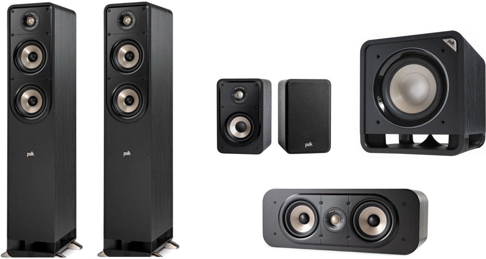 Enceintes Bibliothèque Polk Audio Signature S15E - Paire, 20-100W, 8 Ohms, Son HiFi Et Home Cinéma Haute Résolution