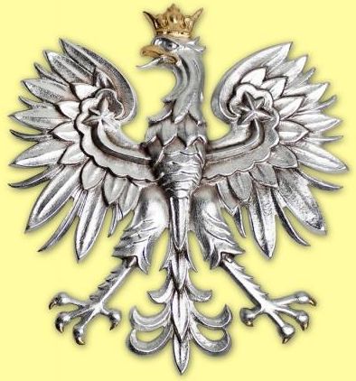 Godło Rzeczpospolitej Polskiej (Godło Polski) srebrzone z elementami złoconymi - różne rozmiary